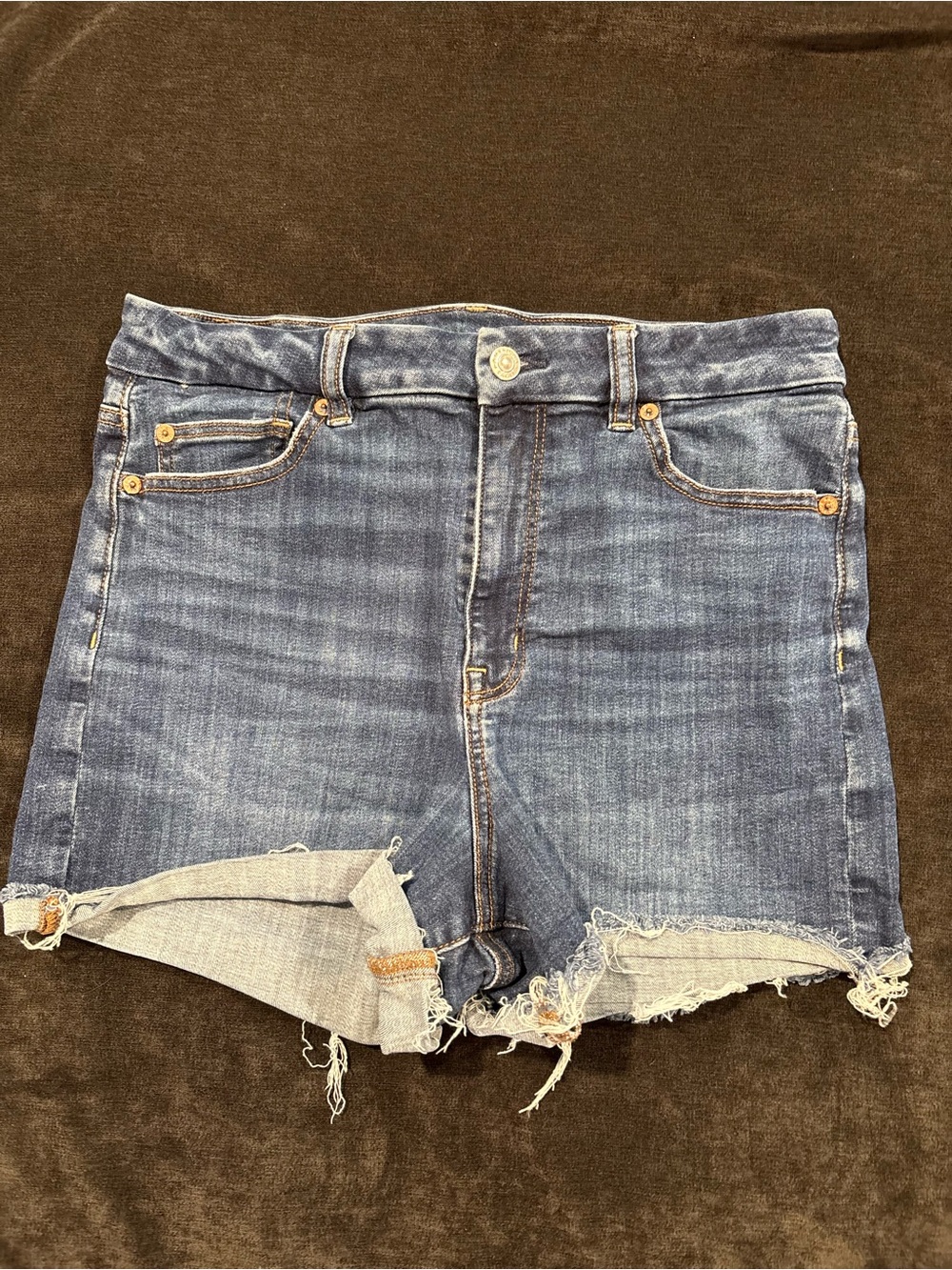 American Eagle Outfitters Distressed Blue Denim Cutoff Shorts